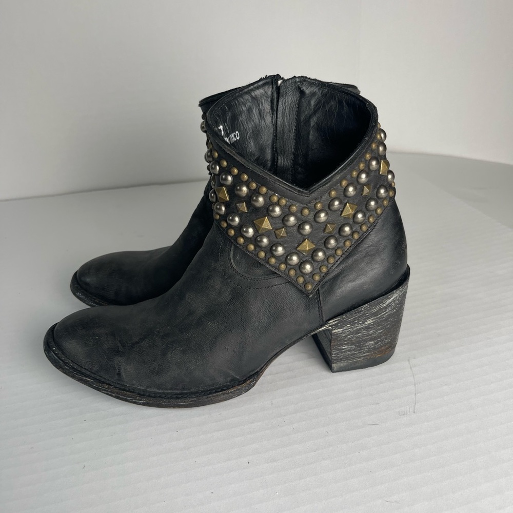 Old Gringo Black Studded Ankle Boots